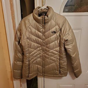North Face Puffer Jacket Gold, L
